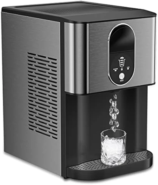 HECMAC Nugget Ice Maker Countertop, 44 lbs/Day, Chewable Ice Maker, Rapid  Ice Release in 10 Mins, Self-Cleaning, Stainless Steel - AliExpress