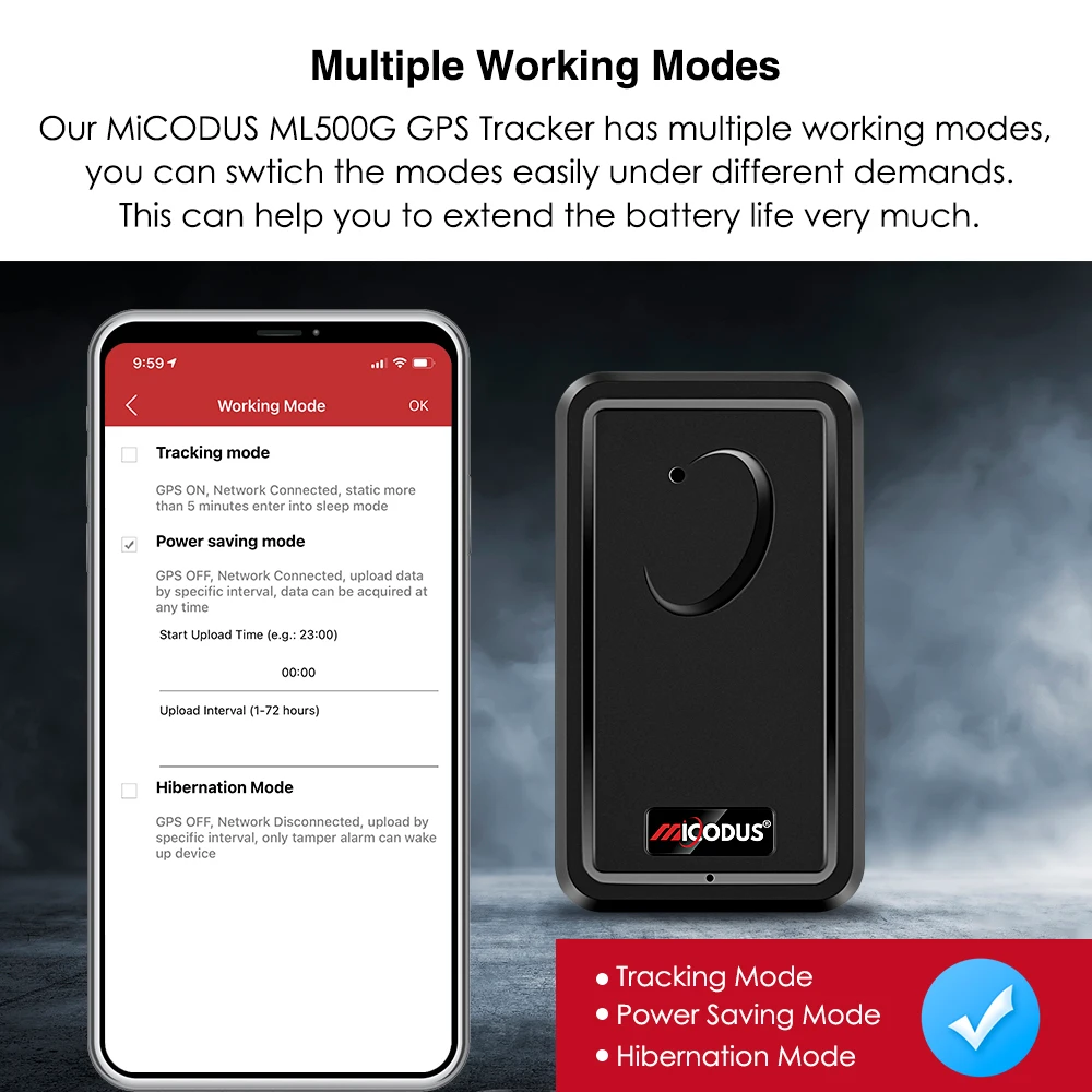AUTOPMALL NEW 4G ML500G Car Tracker Strong Magnetic Container Tracking Device Temperature Monitoring Fleet GPS Tracking System