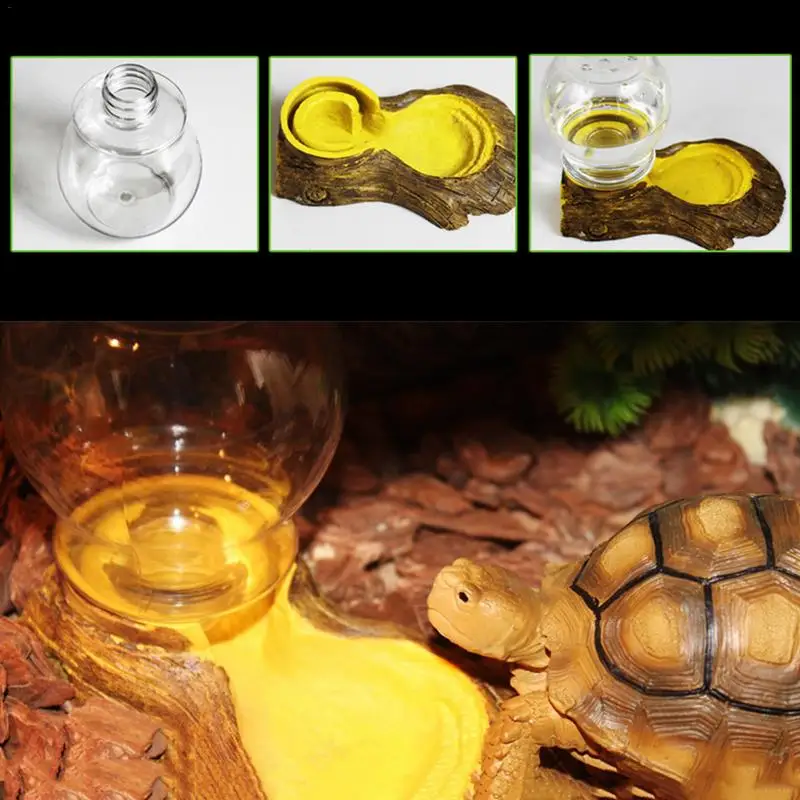 

Reptile Water Feeder Automatic Water Dispenser Turtle Tank Feeding Accessories Reptile Water Dish Drinking Device Crawler Pets