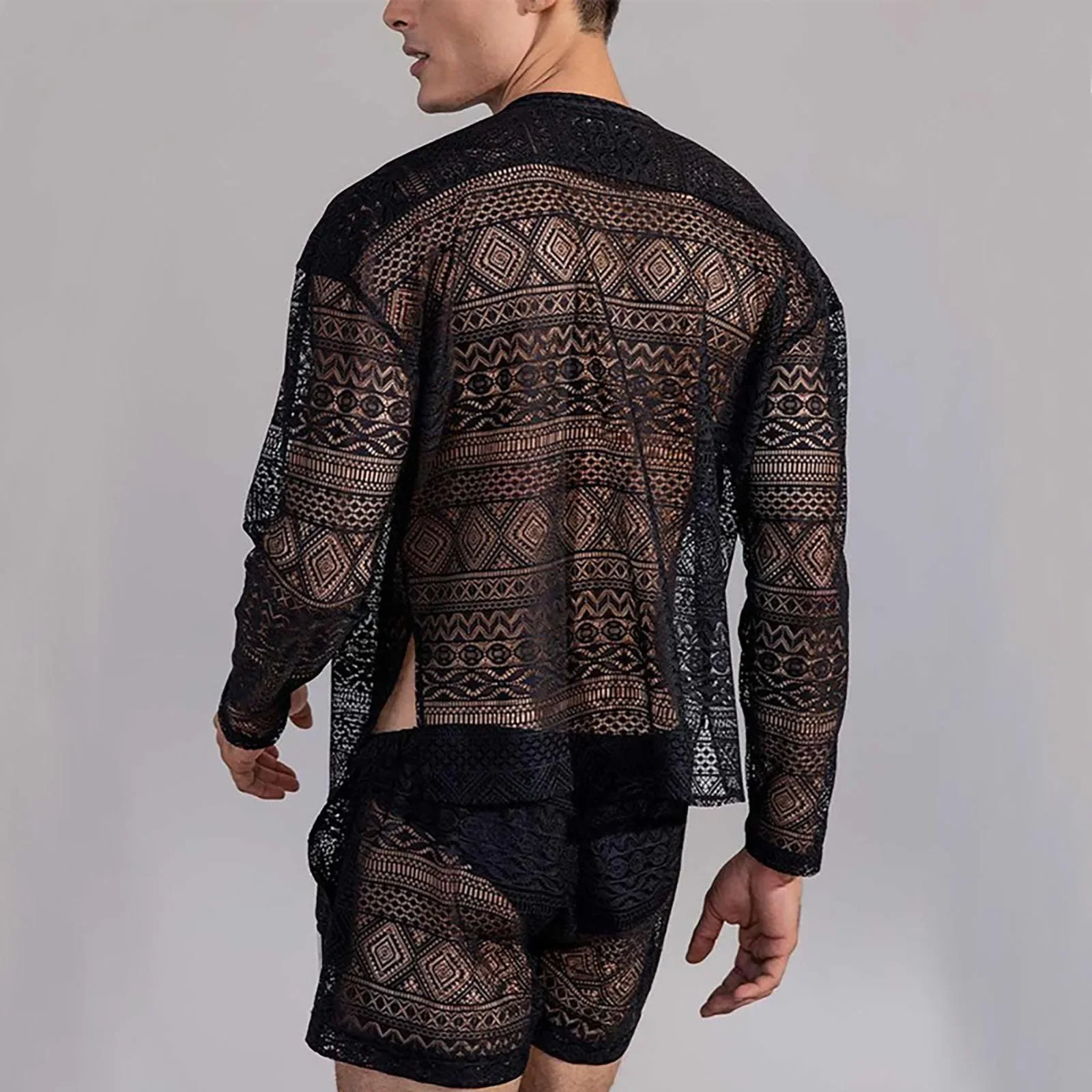 2024 New Long-sleeved Shirt Casual Shorts Fashion Men's Suit Men's Clothes with Suit Summer Suit Sportswear Mens Clothes
