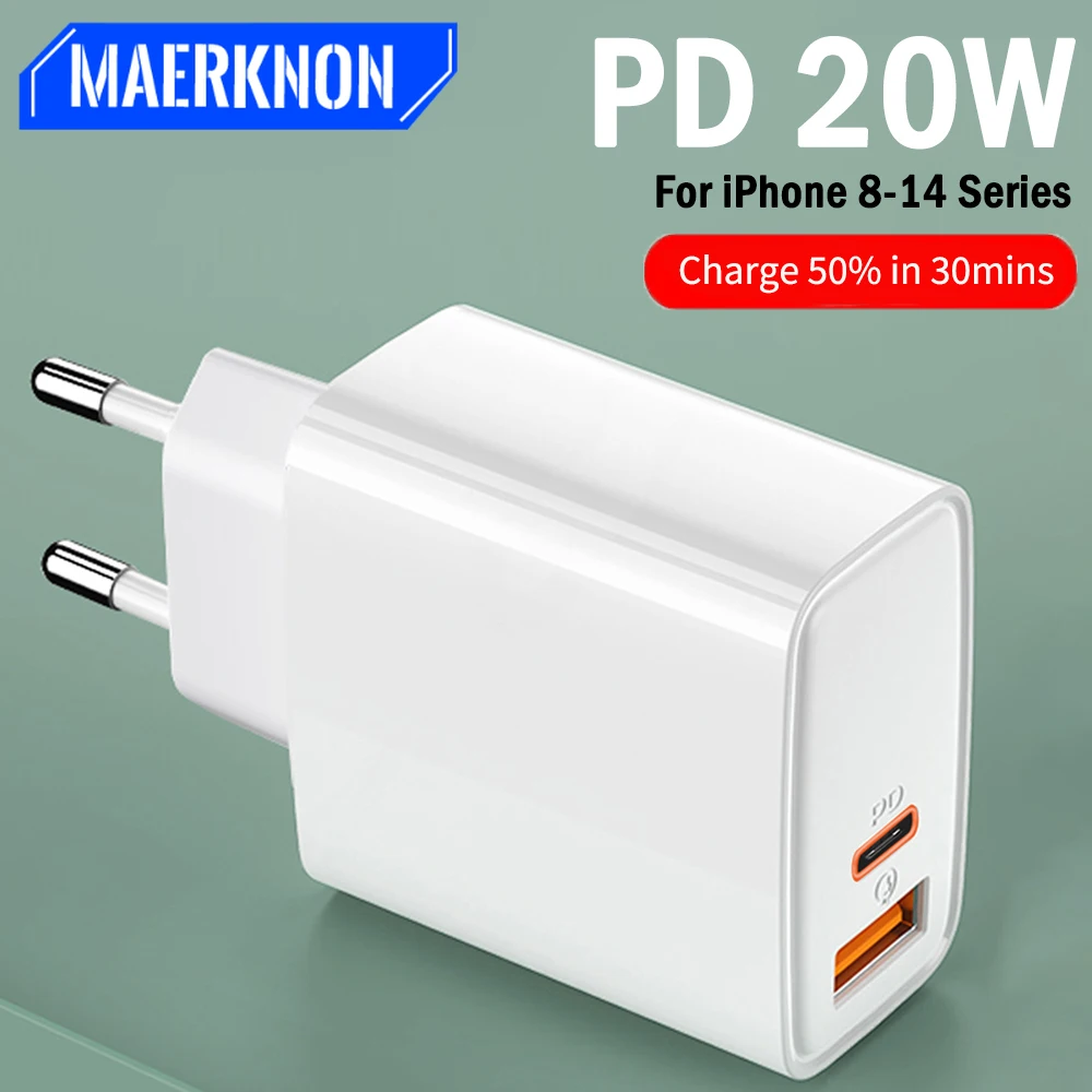 

USB Charger For iPhone Fast Charge Charger Adapter Quick Charge 4.0 3.0 Portable Wall Phone Type C PD Charger For Xiaomi Samsung