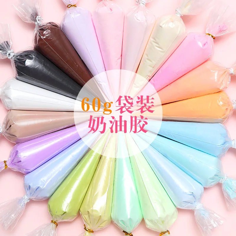 60g 모조 크림 글루 참 장식 수제 휘핑 폰 케이스 데코덴 쉐이커 쥬얼리 도구 전문가용