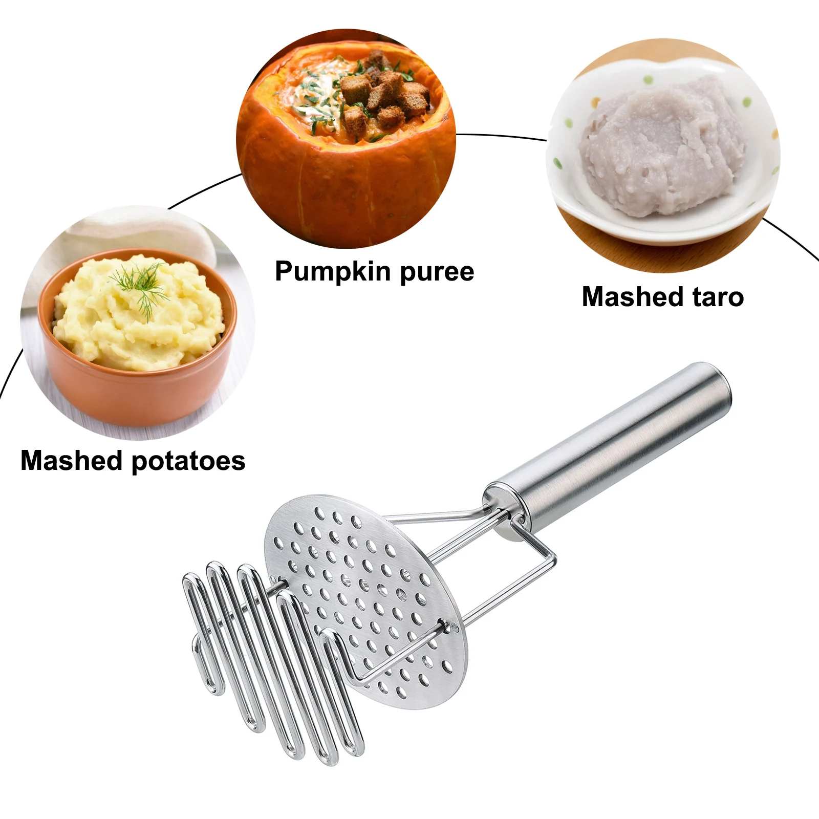 Plastic Material Potato Masher Potatoes Mud Pressure Mud Machine With  Handle Potato Masher Vegetable Masher Kitchen Tool Potato Masher For Kids