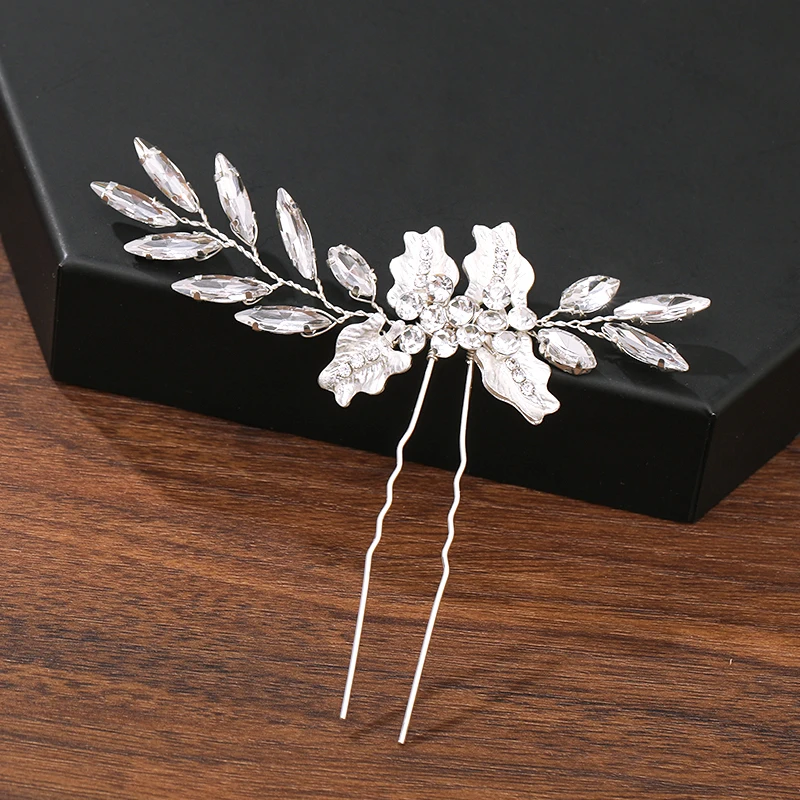 Hair Pins Hair Accessories For Women Wedding Accessories Clips Jewelry Pearl Rhinestone Flower Clip Pins Headpiece