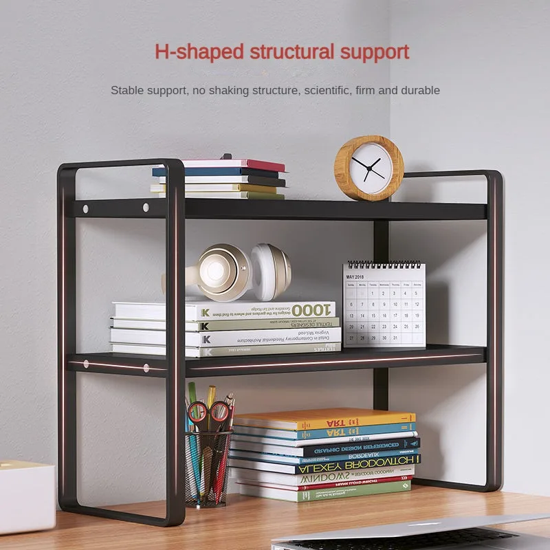 Desktop Storage Shelf Shelf Desktop Storage Bookshelf Student Document Computer Racks Tiered Cabinet Office Stationery Holder