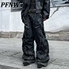 PFNW Niche Design Shaped Deconstructed Stained Straight Jeans Men's High-end Spring Casual Wide Leg Pants Denim Trousers 12C1592 1