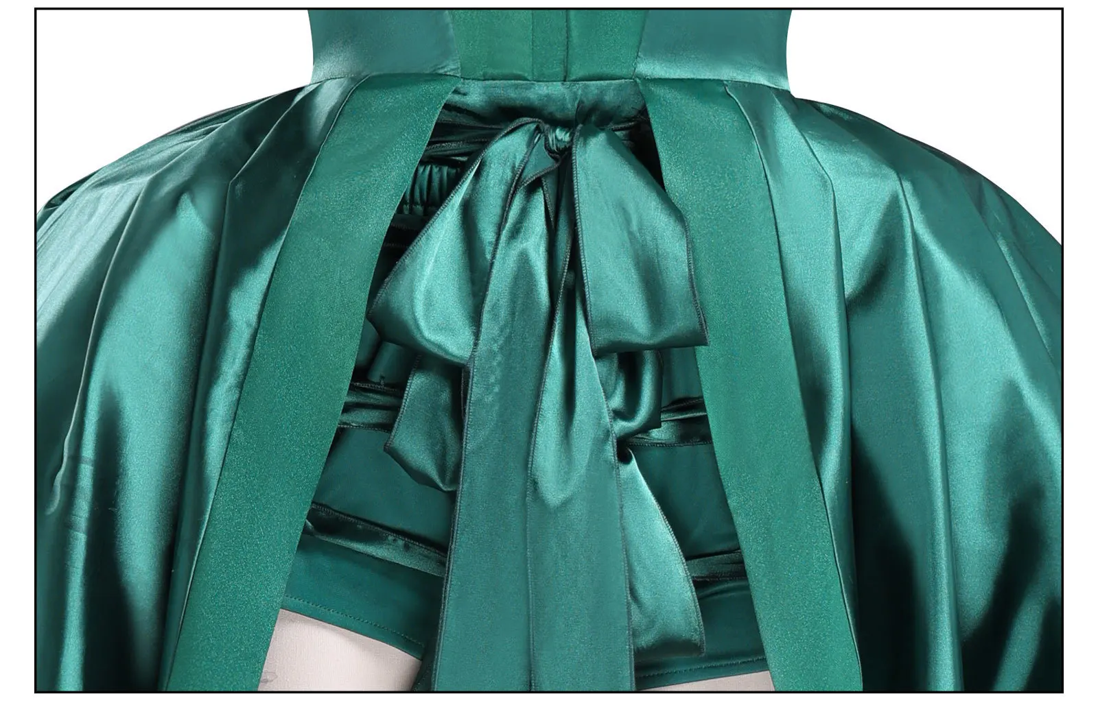 Generic Green High-Low Gothic Gown Costume for Women (Unofficial)