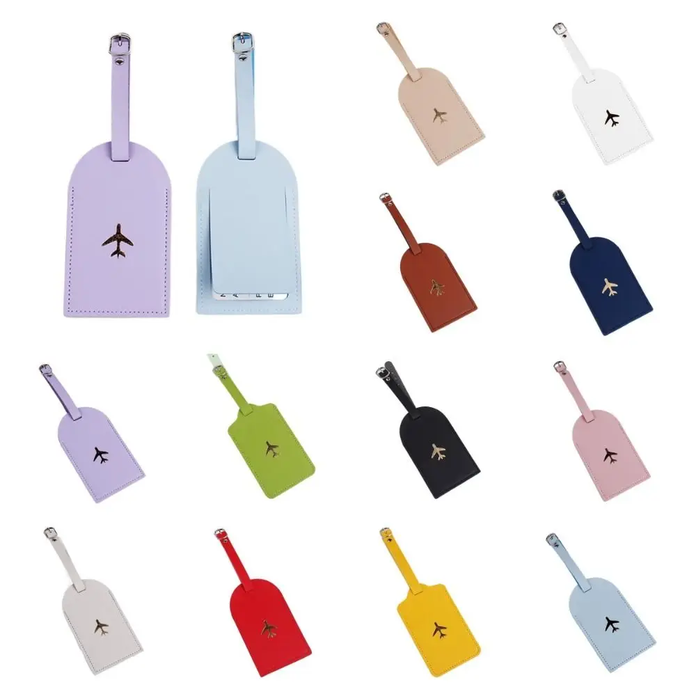 Airplane Suitcase Tag PU Luggage Tag Boarding Pass Colorful Baggage Name Tags Address Label Travel Accessories Information Card