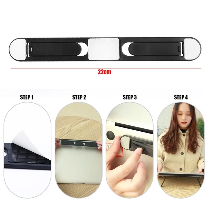 맥북 프로 13 15 에어 레노버 삼성 노트북 쿨링 패드용 범용 노트북 라이저 스탠드, 투명 노트북 브래킷 스탠드