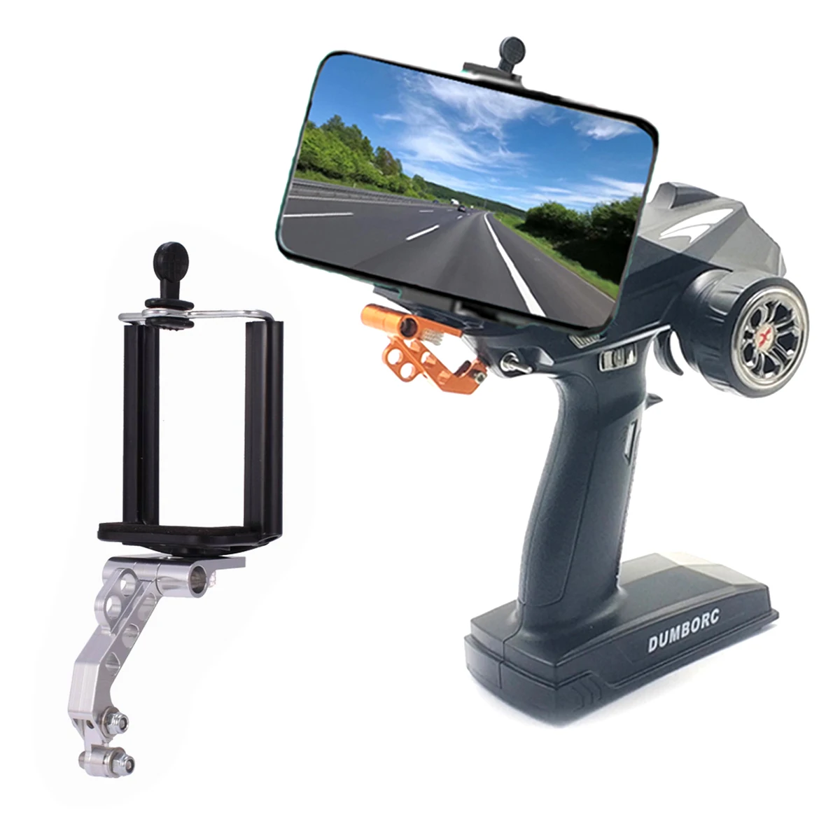 Monitor Phone Holder Bracket Mount for DumboRC X6 X4 2.4G 6CH Transmitter Remote Controller 1/10