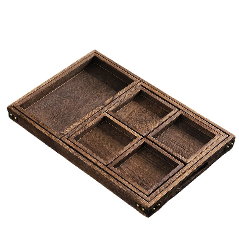 

Высушенные Фрукты, кондитерские изделия, рабочая тарелка вокруг печи, тарелка для напитков, поднос из цельной древесины, китайская десертная тарелка