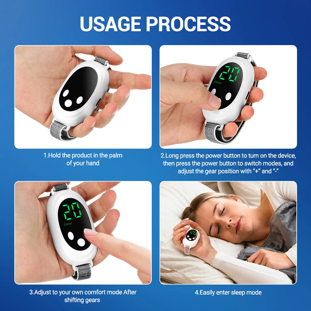 Pulse Stimulation Palm Sleep Aid Device, Rechargeable Handheld Sleep Aid Instrument, Anti Anxiety Insomnia, Improve Sleep