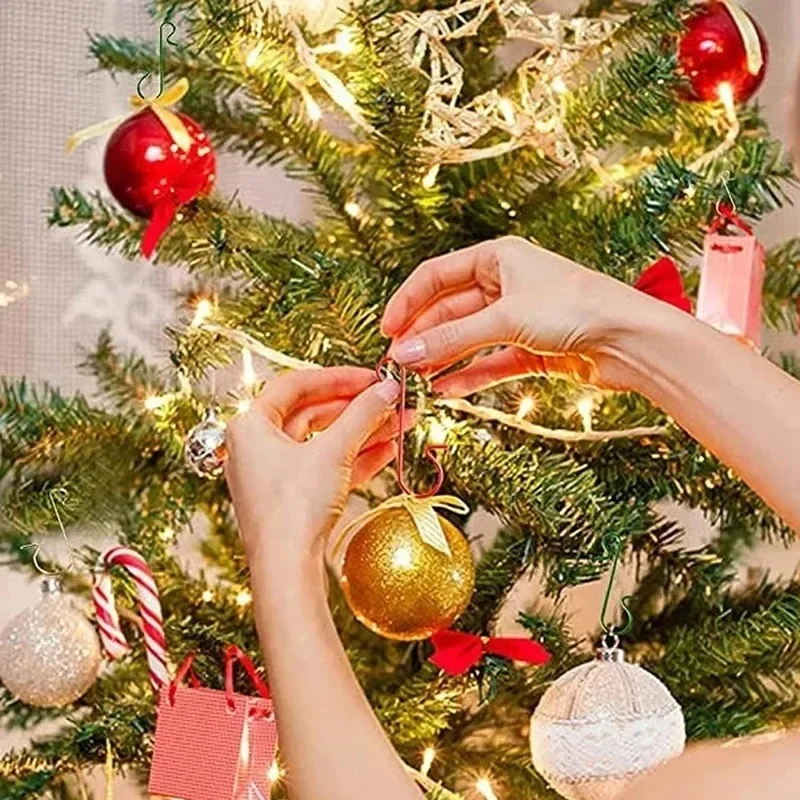 Christmas Ornament Metal Hook 200/50PCS for Xmas Tree and Party Decor