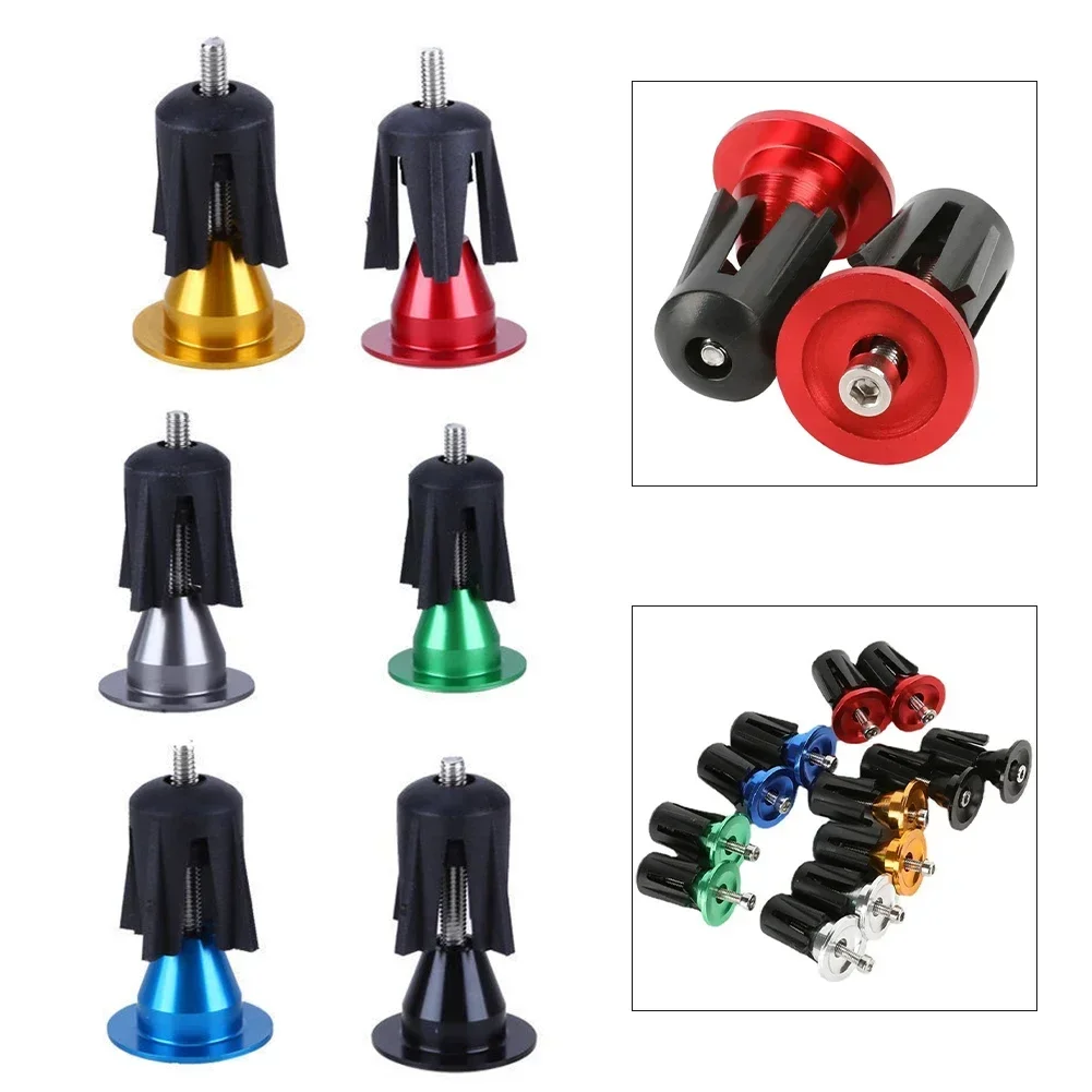 Bicycle Bar End Plug Road Mountain Bike Handlebar End Cap Aluminum Alloy Bicycle Handle Bar Cap Handlebar Plugs Accessories