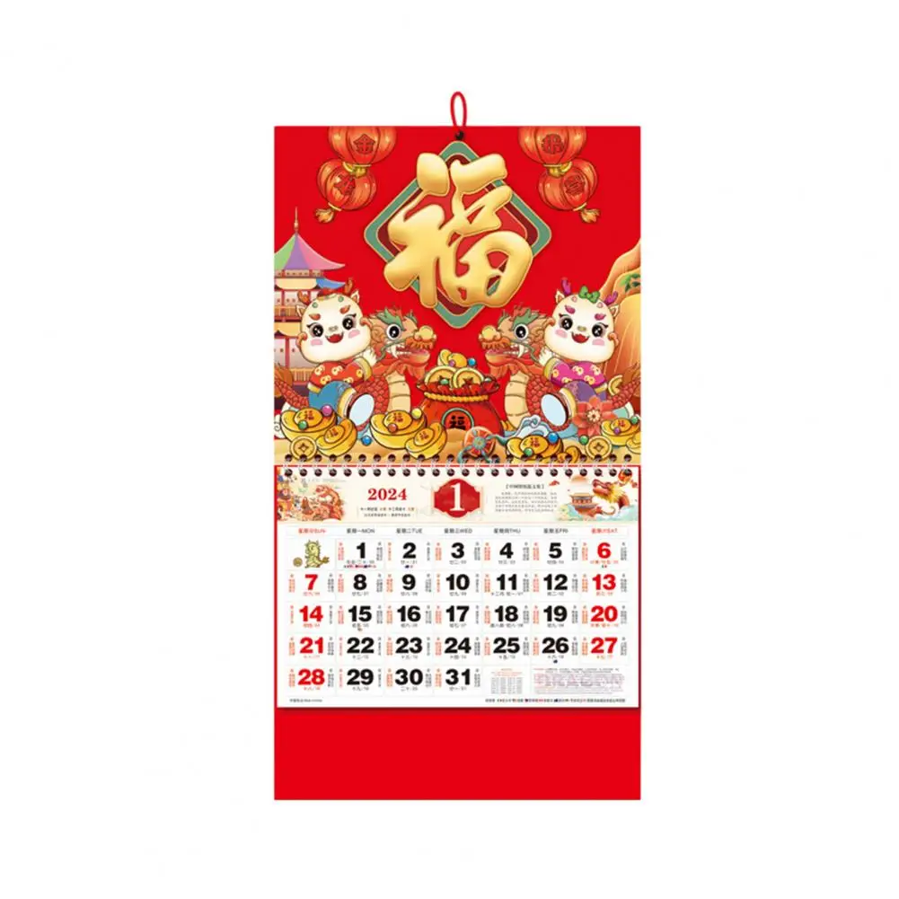 2024 CHINOIS CALENDRIER planificateur calendrier mural calendrier lunaire  EUR 9,68 - PicClick FR