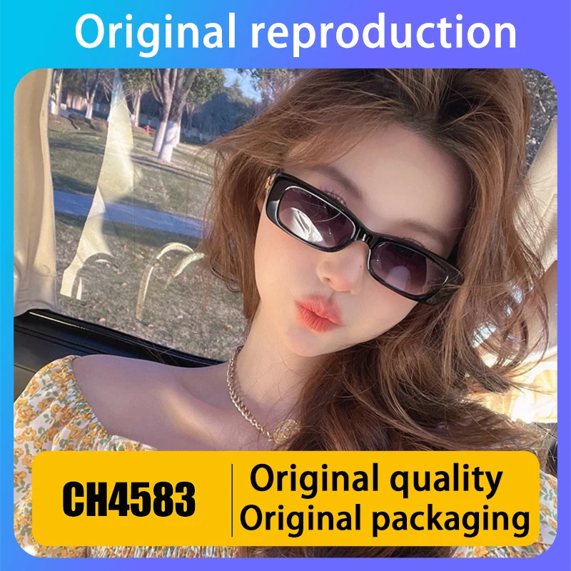 

Fashionable retro square sunglasses for women's cat , classic luxury brand designer, trendy travel sunglasses for women CH4583