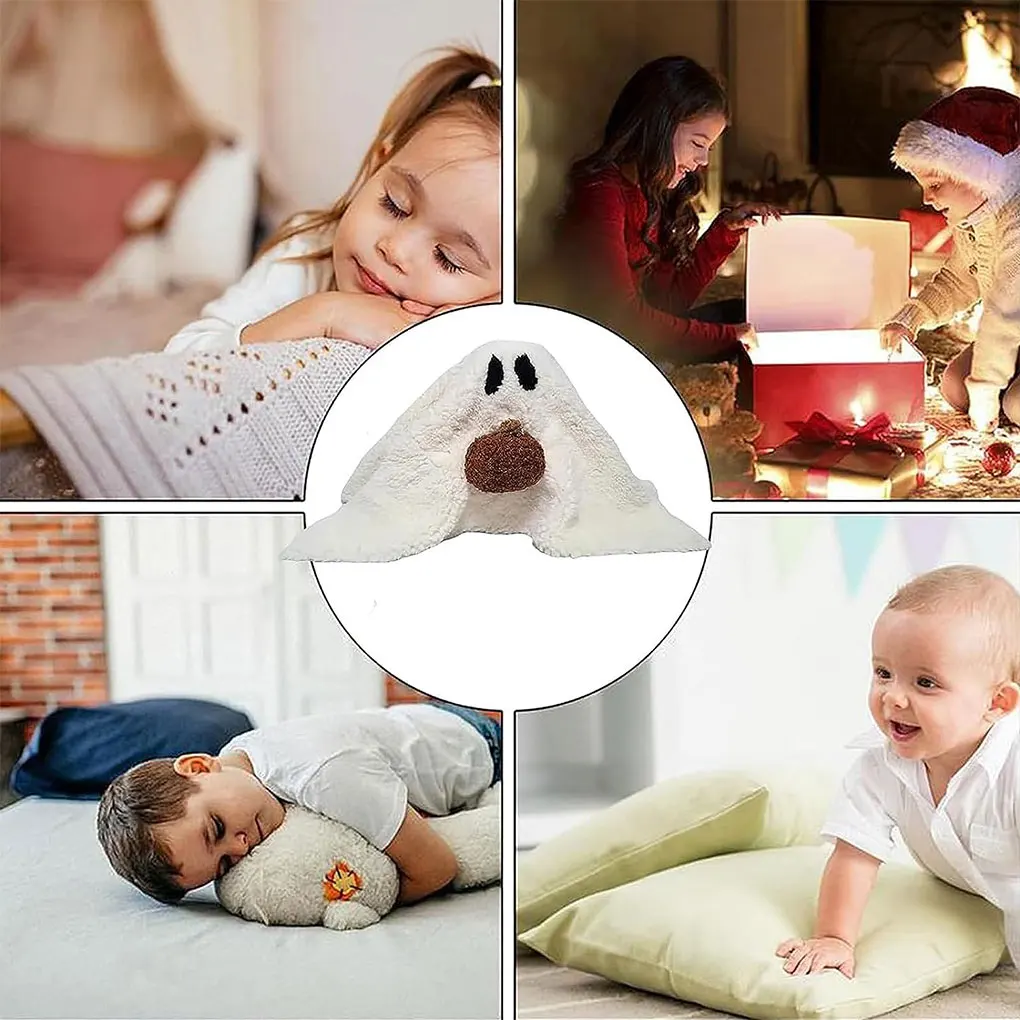 

Halloween Ghosts With Pumpkin Pillow Soft And Fuzzy 3D Ghosts With Pumpkin Shaped Proper Size