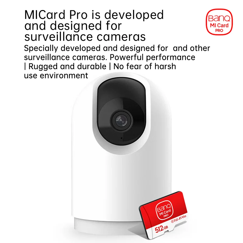 Banq 32GB 64GB 128GB 256GB TF 메모리 카드 A1 U3 V30 4K 감시 카메라 전용 카드 및 운전 레코더 메모리 카드 hig
