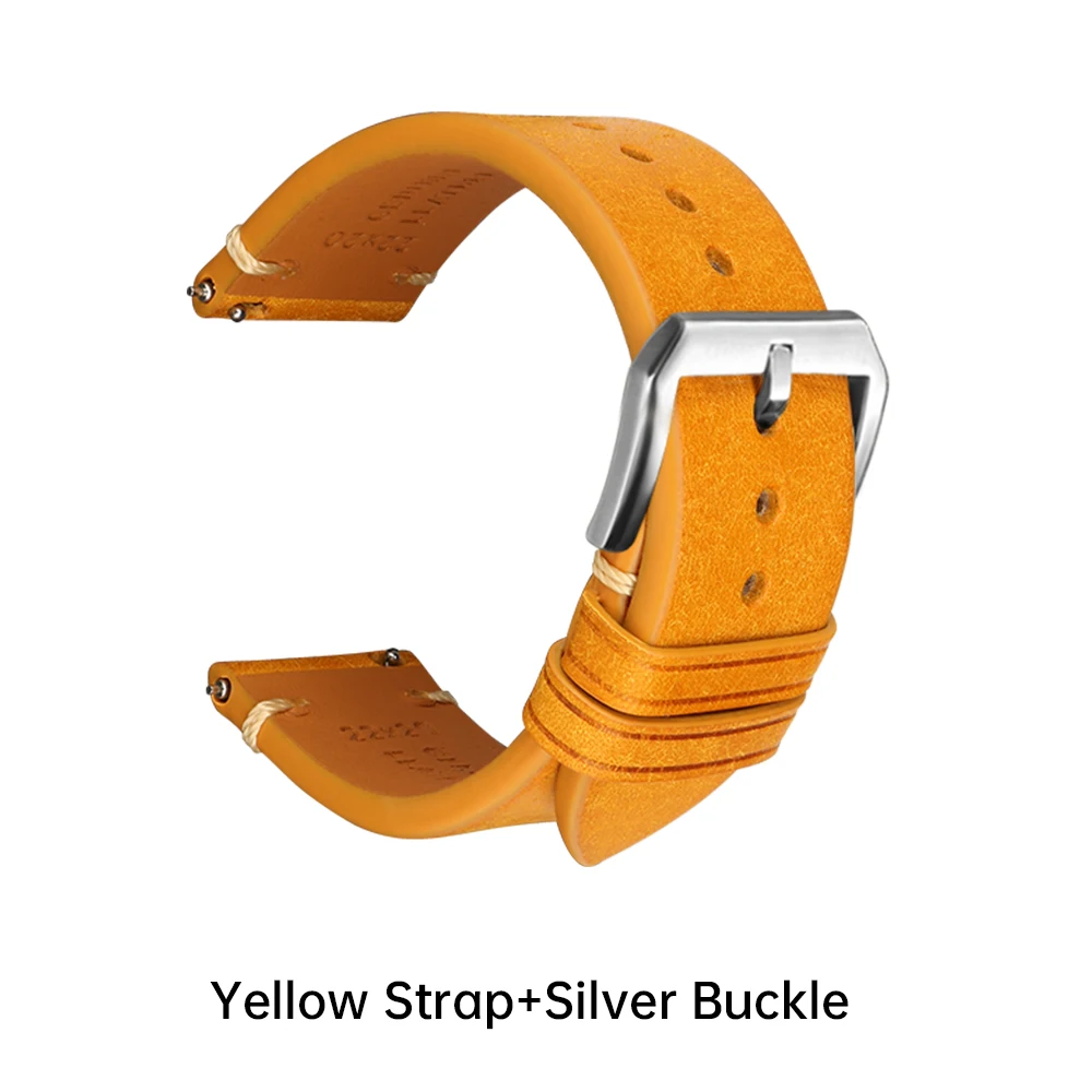 Premium Full Grain Leather Watch Strap with Quick Release