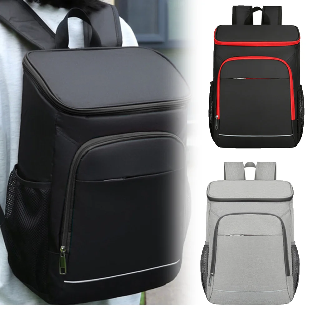 Thermal Backpack Cool Storage Backpack Waterproof Insulated Lunch Large-capacity Reflective Strip For Outdoor Camping