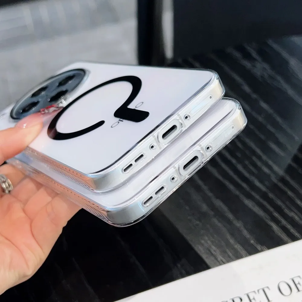 Transparent Magnetic Wireless Charging Protective Hard PC Phone Case