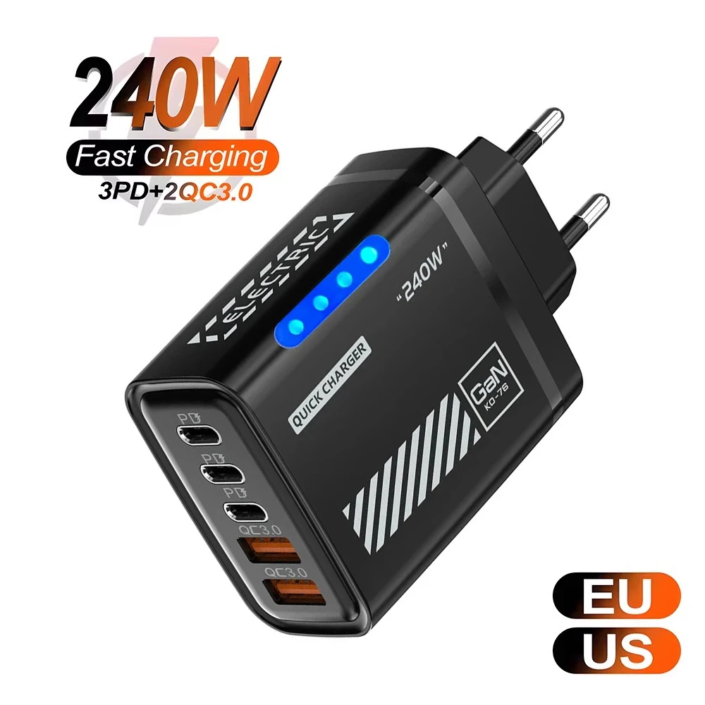 GaN 240W 5-in-1 USB-C Fast Charger