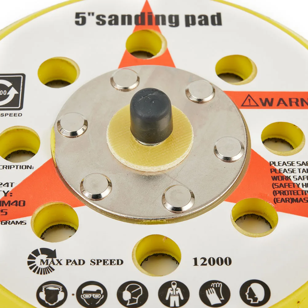 

Pratical Nice Portable Durable High Quality Backing Pad 125mm 1pc 5in 5inch/125mm Diameter 8holes Hook & Loop Polisher
