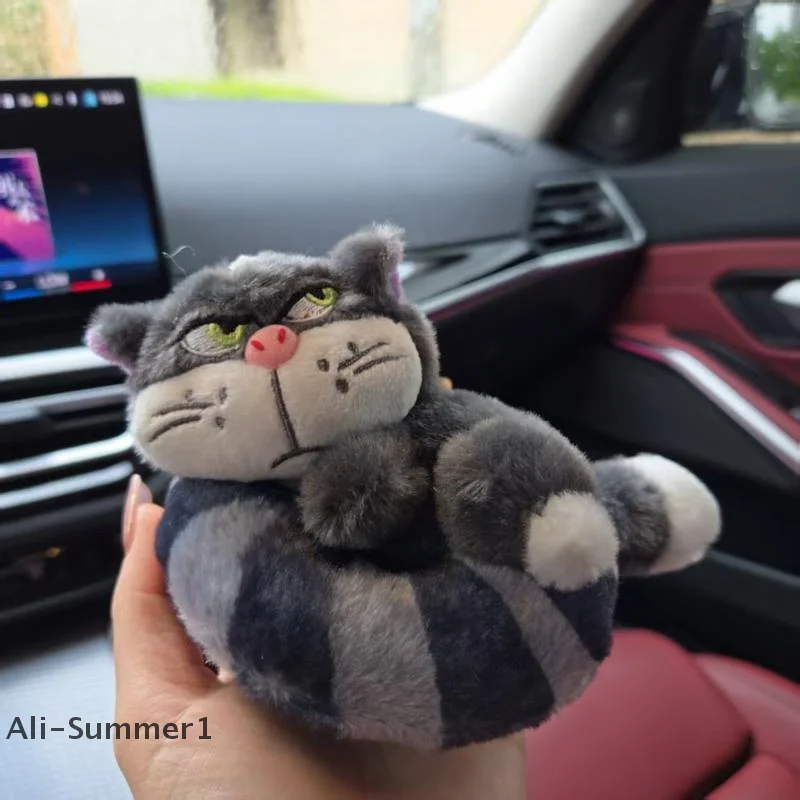 【E】لطيف لوسيفر القط دمية المفاتيح قلادة أفخم محشوة اللعب على ظهره الشنق الديكور الهدايا