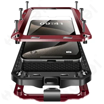 Case For iPhone 17 16 15 14 13 12 11 Pro Max XS XR 8 7 Plus SE Metal Heavy Duty 360 Full Body Shockproof Armour Protective Cover