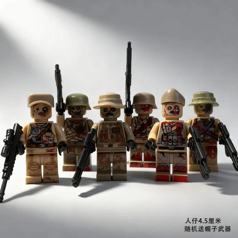 특수부대 돌연변이 좀비 입자 블록, 악당, 할로윈 좀비 장난감