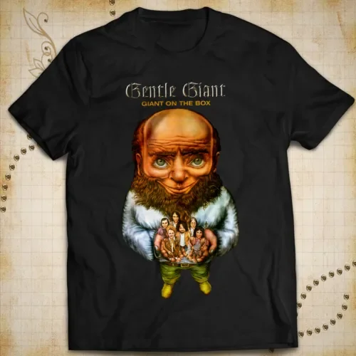 Gentle Giant On The Box Rock Music Cotton Shirt Gary Green Vintage Maniche Lunghe O Corte