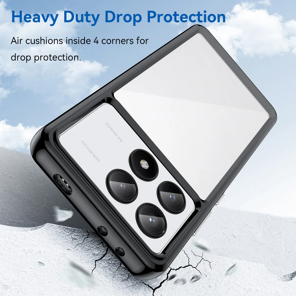 Étui Transparent pour X6 M6 F5 X5 GT X4 M5 F4 POCO C65 C40 C55 M4 Pro F3, housse de téléphone souple et fine en TPU_voghion.com