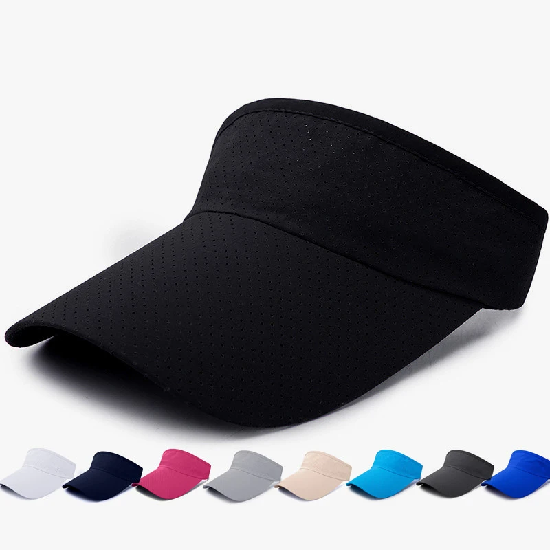 Summer Breathable Air Sun Hats Men Women Adjustable Visor UV Protection Top Empty Solid Sports Tennis Running Sunscreen Cap Hat