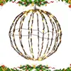 50cm Hanging Ball Light Garden Courtyard Rattan Tree Light Christmas Party Landscape Lamps Fold Metal Frame Home Fairy Lights 1
