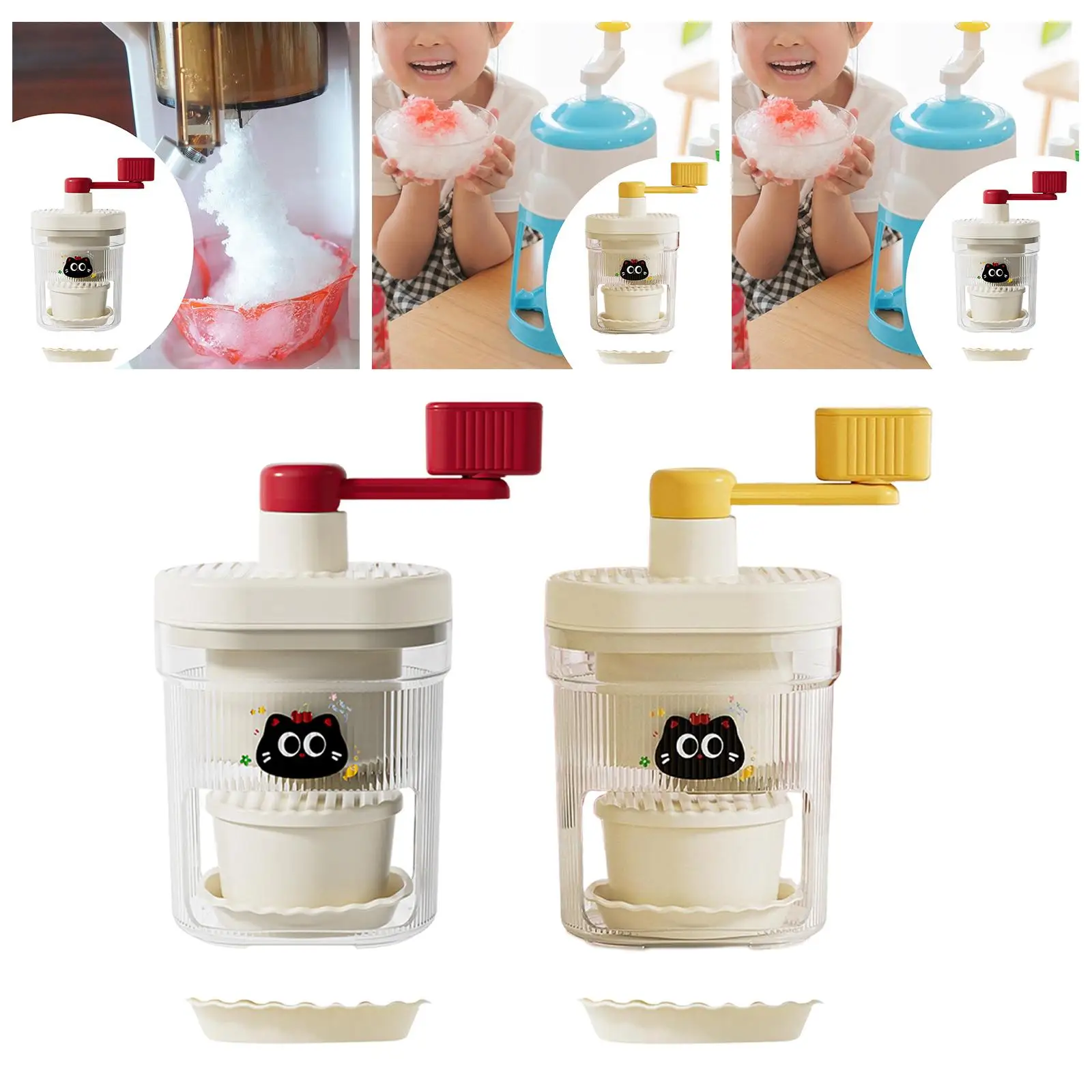 Manual Ice Crusher Portable Shaved Ice Machine Crushed Ice Maker Slushy Maker Hand Crank Ice Breaker for Party Bar Restaurant