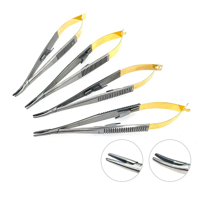 

Needle Holder With Lock Heavy Serrated Jaw 14/16cm Stainless Steel Ophthalmic surgical instruments