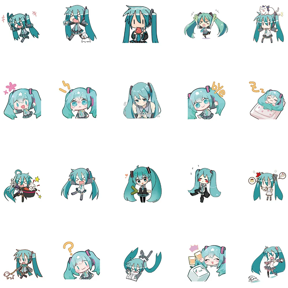 65/120Pcs Japan Anime Stickers Hatsune Miku Decal Fridge Laptop Luggage Car  Graffiti Kawaii Suitcase Stickers Children Toy Gift - AliExpress