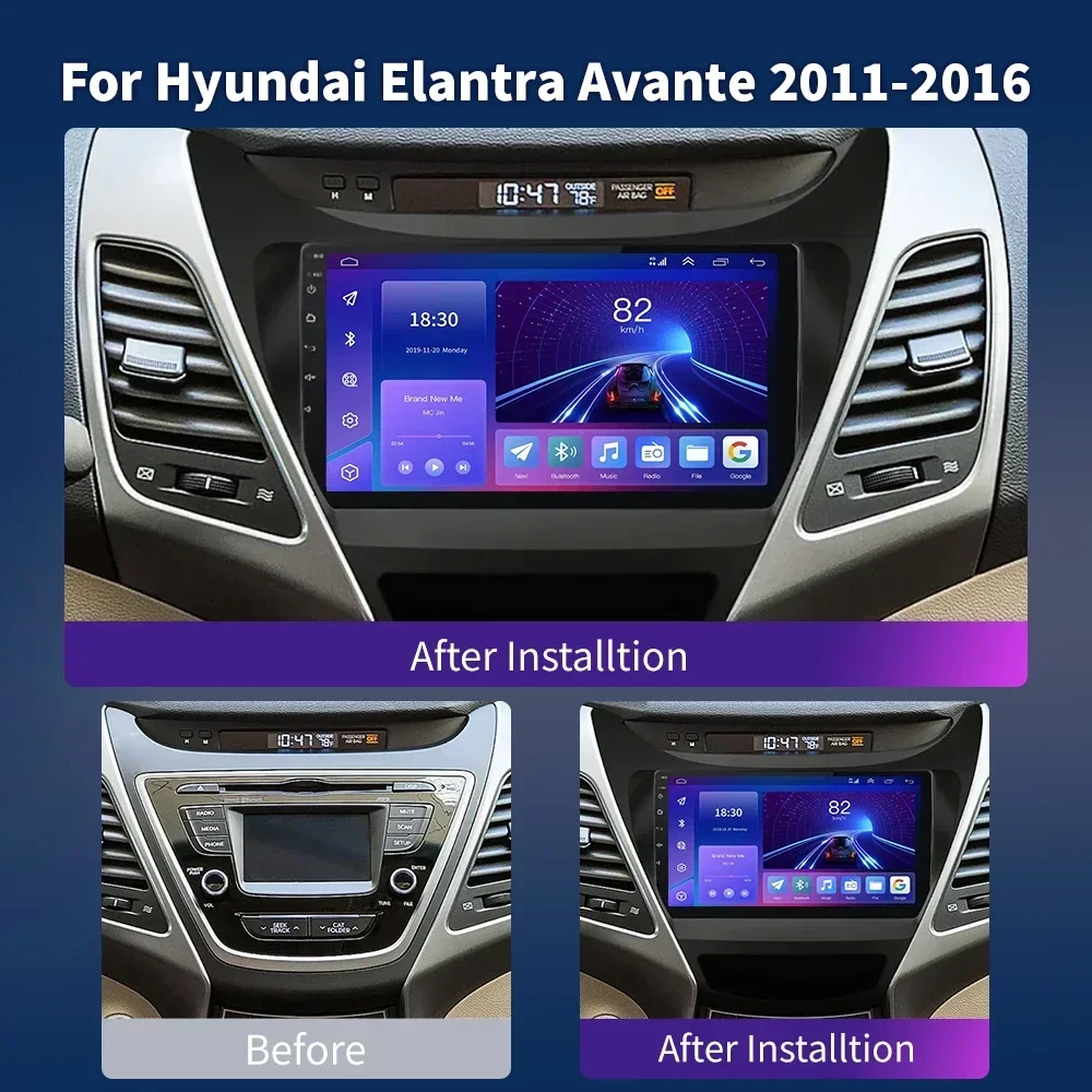 CarPlay Android Auto Radio 4G Car Multimedia GPS 2din for Hyundai Elantra Avante MD I35 2011-2013