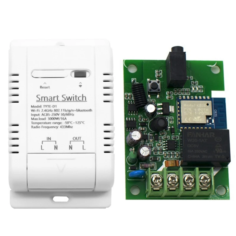 

Tuya Smart Switch Temperature Sensor White Plastic Smart Thermostat Built-In Power Monitor For Alexa Google Assistant