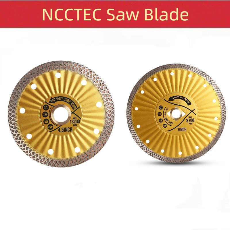 

[X teeth + Wave Turbo Base] 4,5 ''7'' Turbo-Mesh горячий пресс алмазное лезвие пилы 115 180 мм ультратонкий керамический режущий диск для плитки