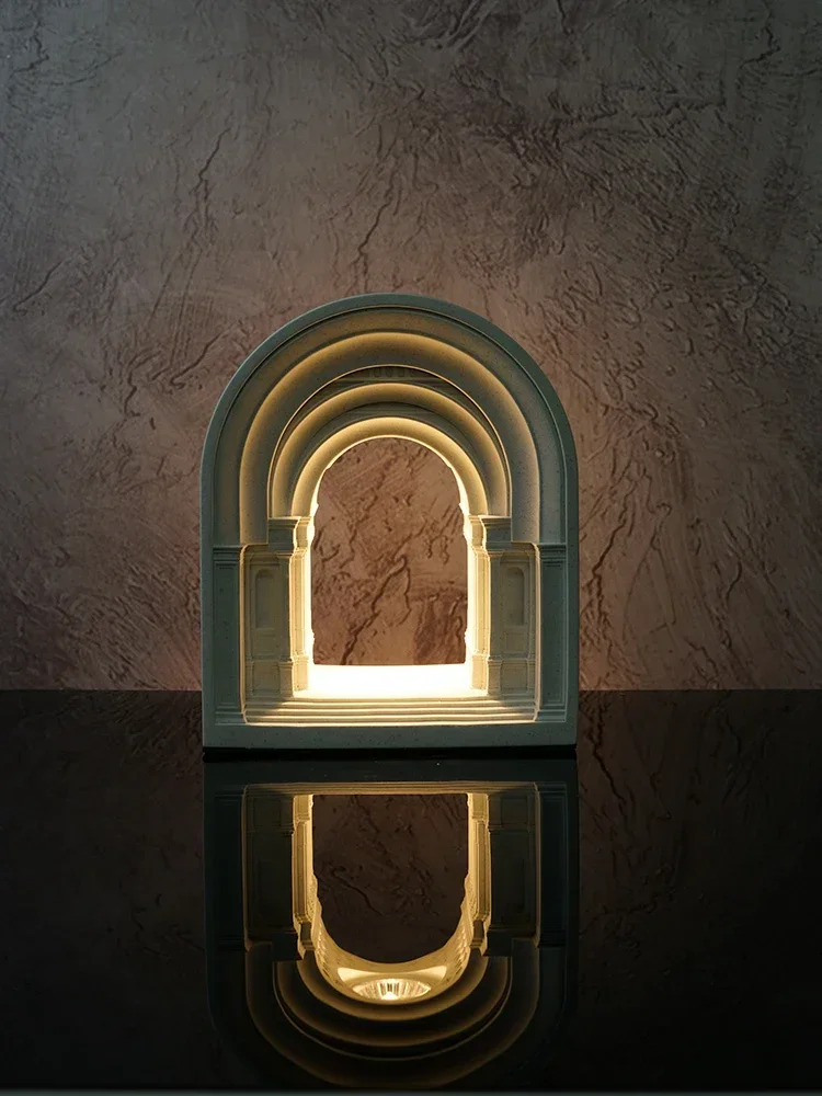 Electric Candle Warmer Lamp Wax Melting Light With 2 Bulbs Creative Aromatherapy Bedside Decor Cement material 스탠드 조명