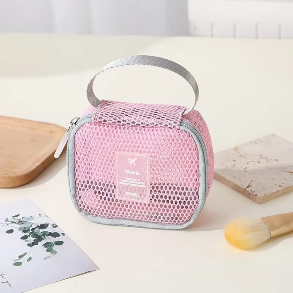 Mode Mesh Frauen Waschen Make-Up Tasche Kleine Transparente Reise Kosmetische Lagerung Beutel Tragbare Tote Kulturbeutel Make-Up Kulturbeutel