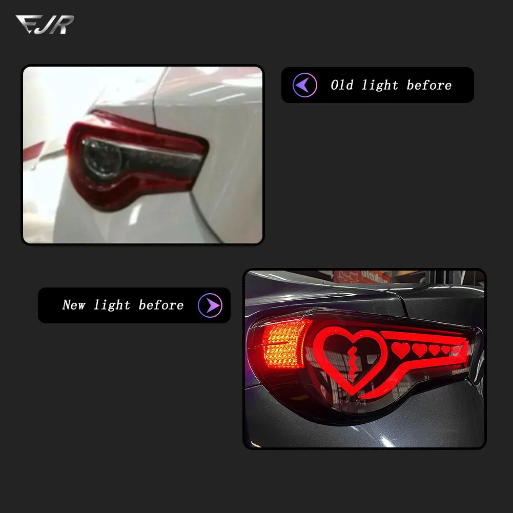 86/BRZ ハート型テールライト For Toyota 86 Taillight 2012-2018 Subaru BRZ Modified Heart-Shaped