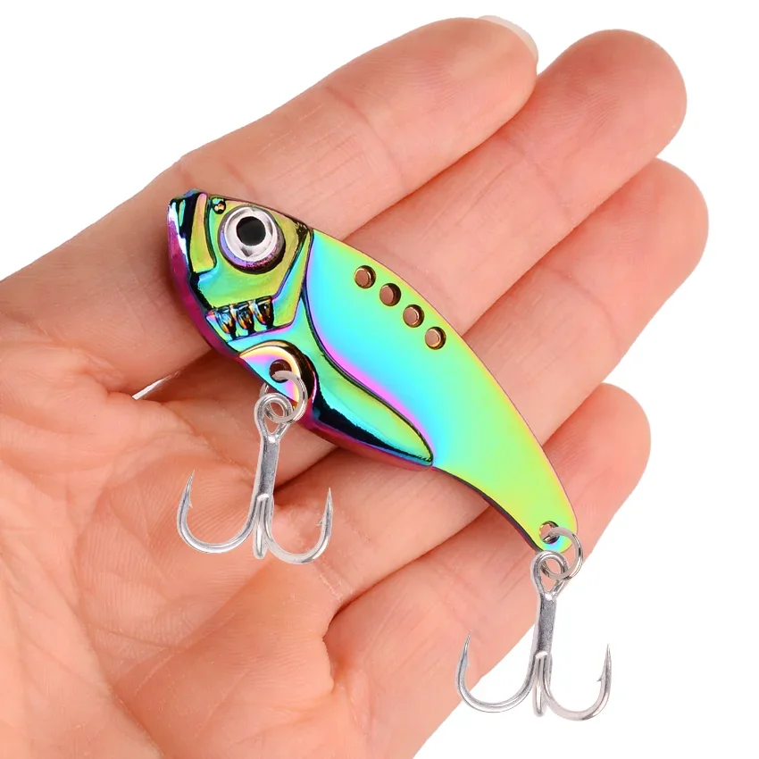 3Pcs 3D Metal Cicada Vib Fishing Lures 3g 7g 10g 15g 20g Vibrations Spoon Lure Hard Bait Bass Isca Crankbait Wobbler Spinner 2