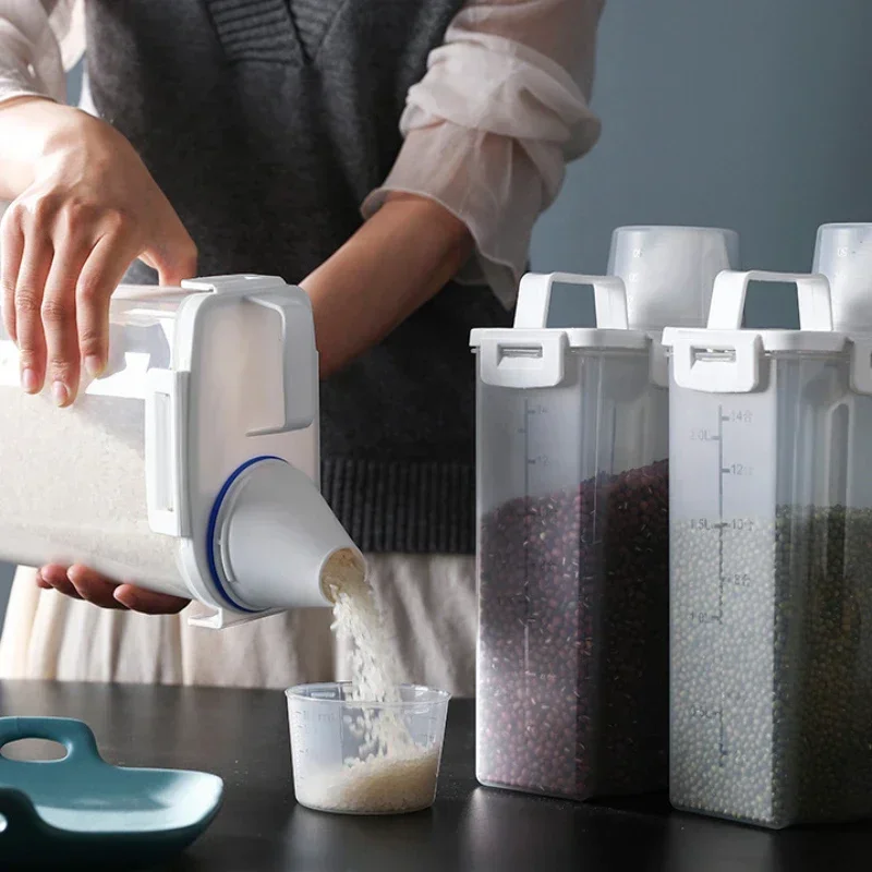 Large Capacity Household Kitchen Grain Storage Tank, Flour Bucket, Insect Proof And Moisture-Proof Rice Bucket, Sealed Storage