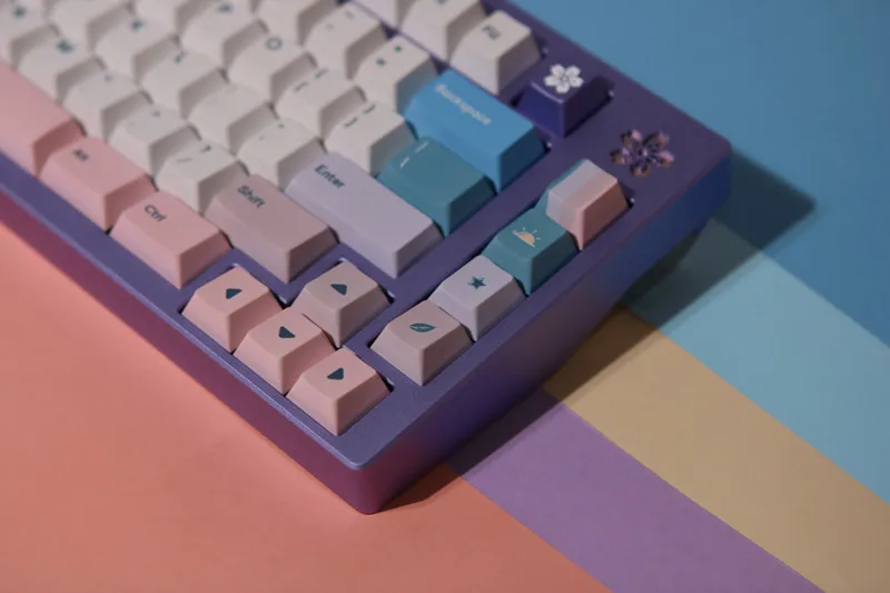 Gmk-noite Sunconjunto Keycaps Perfil Cereja Keycap Gradiente Pbt Sublimação de Tintura Teclado Mecânico mx Swit 142 Teclas - Imagem 6