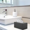 Rectangular Tissue Box Natural Elegance Wood Tissue Box For Living Room Bedroom Kitchen (Black) 6