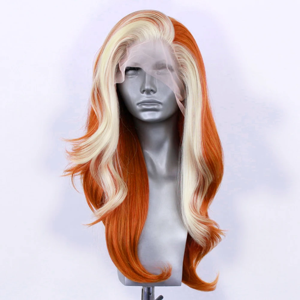 Ginger Lace Front Wig for Women Blonde Highlight