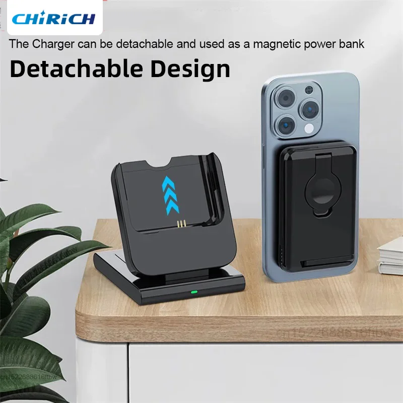 Power Bank,5000mAh 3 in 1 Wireless Charger for Apple Watch 10000mAh Magnetic Power Bank for iPhone Airpods