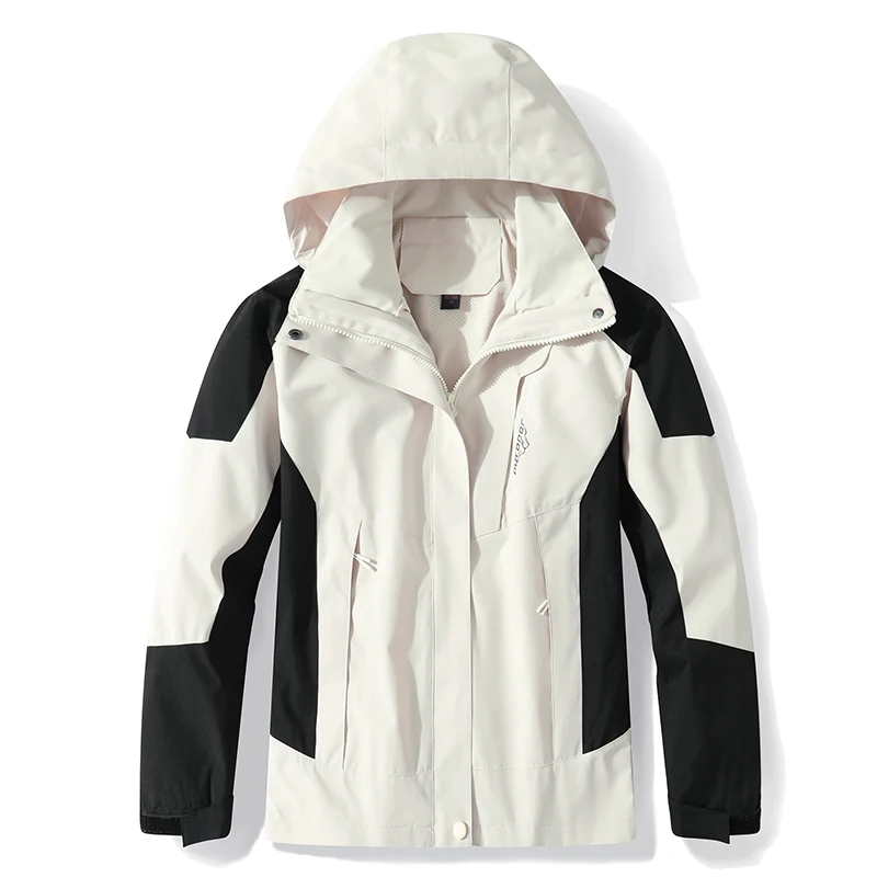 

Contrast Colored Hooded Fashionable Slim Jacket for Men's Versatile Loose Fitting Korean Outdoor Thickening